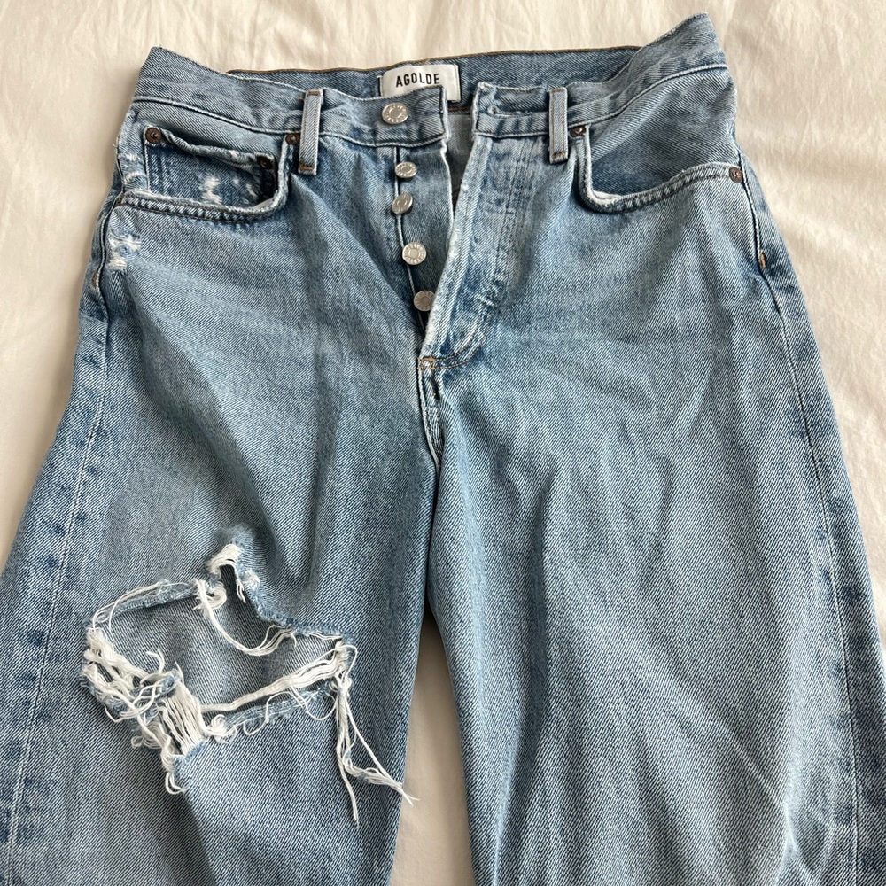 AGOLDE '90s Crop Distressed Jeans - Picture 6 of 9